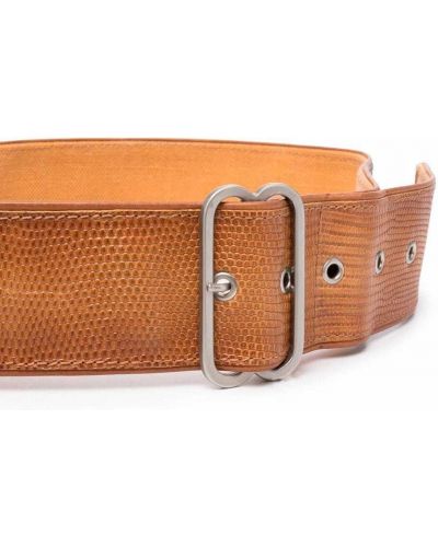 Cinturón de cuero de estampado de serpiente Gianfranco Ferré Pre-owned