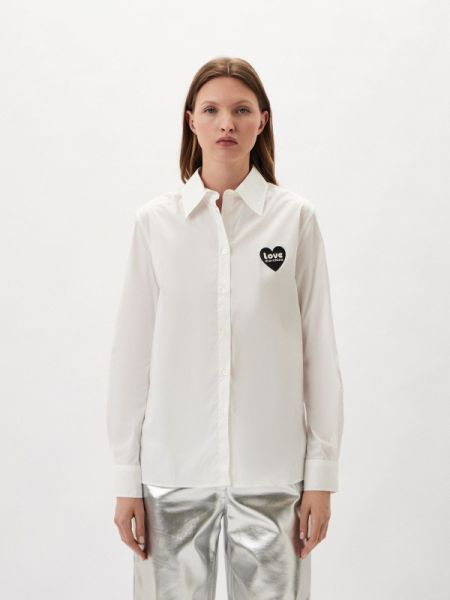 Белая рубашка Love Moschino