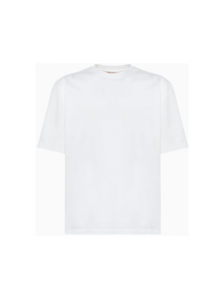 Koszulka z okrągłym dekoltem Marni biała