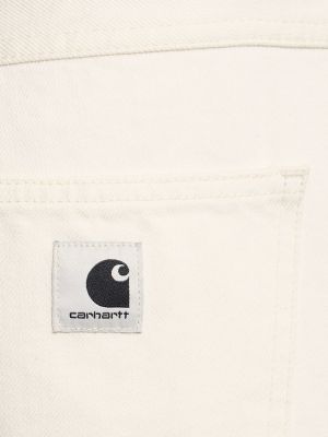 Voľné bavlnené priliehavé šortky Carhartt Wip biela