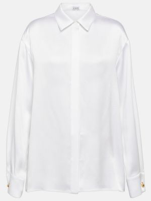 Svilena satenska srajca Loewe bela