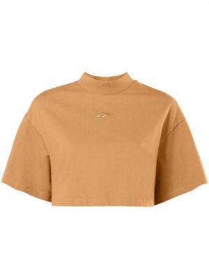 Medvilninis marškinėliai Reebok Ltd ruda