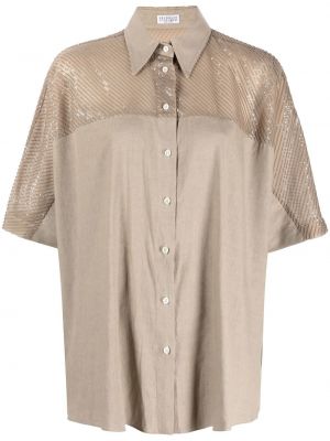 T-shirt med paljetter Brunello Cucinelli