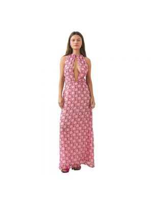 Sukienka długa szyfonowa Antik Batik różowa