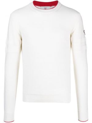 Vlnený sveter z merina Rossignol biela