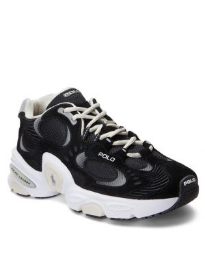Sneakers με δαντέλα Polo Ralph Lauren μαύρο