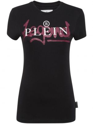 Krištáľové tričko s potlačou Philipp Plein čierna