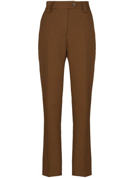 Pantalones de cintura alta Wales Bonner marrón