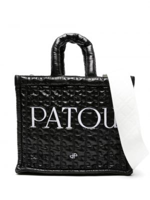 Prošivena shopper torbica Patou crna