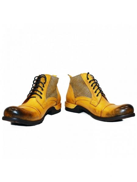 Ботинки на шнуровке Peppe Shoes желтые