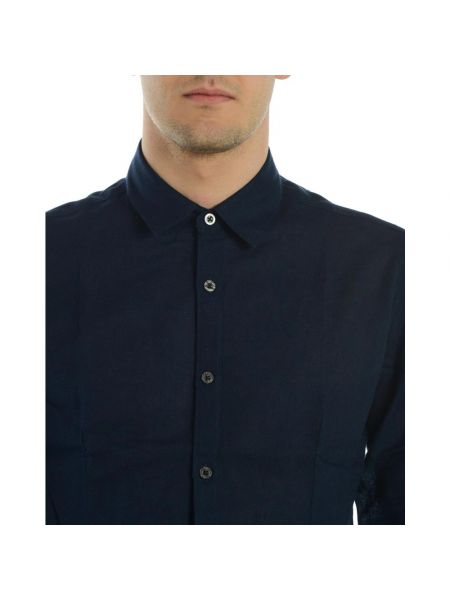 Camisa con escote v Daniele Alessandrini azul