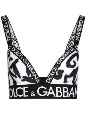 Trykt trekant bh Dolce & Gabbana hvit