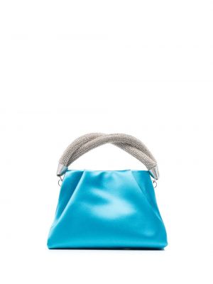Saténová nákupná taška Rodo modrá