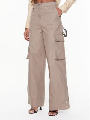 Remain Pantaloni din material Canvas RM2158  Relaxed Fit - Bej