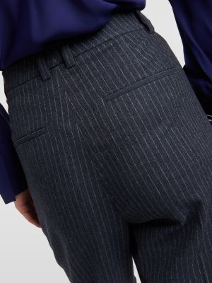 Flanelové pruhované rovné kalhoty Vince