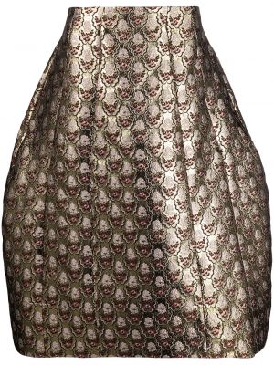 Falda de tejido jacquard Simone Rocha dorado
