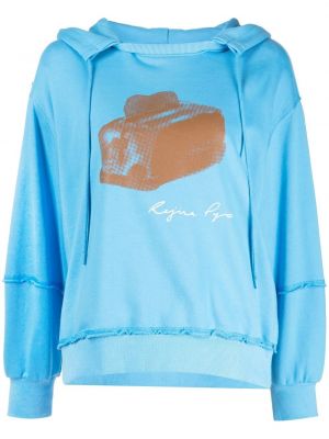 Raštuotas džemperis su gobtuvu Rejina Pyo mėlyna