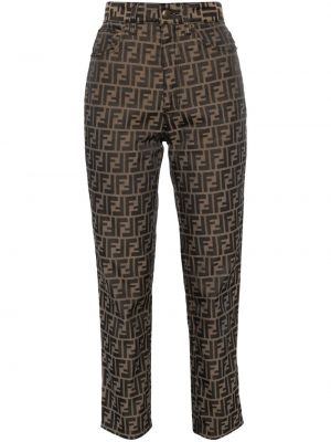 Pantalon à imprimé Fendi Pre-owned marron