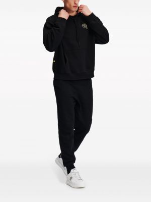 Kokvilnas kapučdžemperis Karl Lagerfeld melns