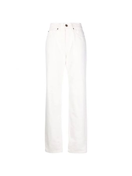 Białe proste jeansy Paco Rabanne