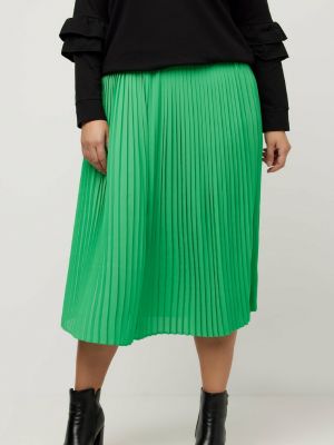 Зеленая плиссированная юбка Ulla Popken