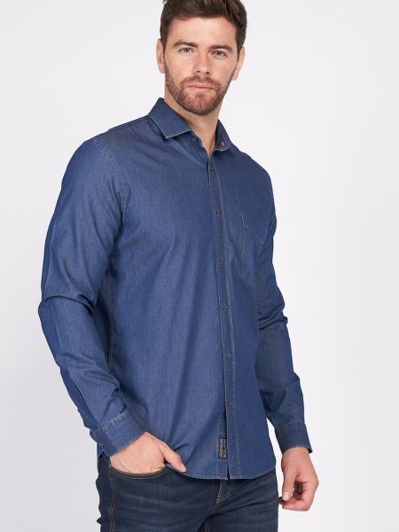 Джинсовая рубашка с карманами Lee Cooper синяя