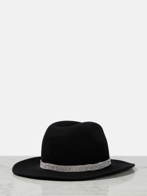 Вълнена шапка от филц Dolce&gabbana черно