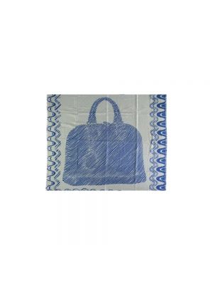 Jedwabna szal Louis Vuitton Vintage niebieska