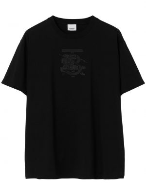T-shirt mit stickerei Burberry schwarz