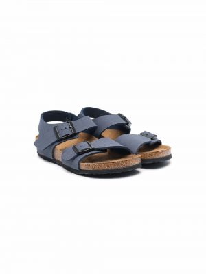 Lær sandaler for jenter Birkenstock Kids blå