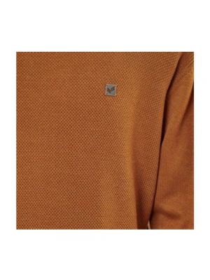 Jersey manga larga de tela jersey de cuello redondo Kaporal marrón