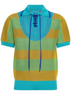 Polo en laine à rayures en tricot Botter