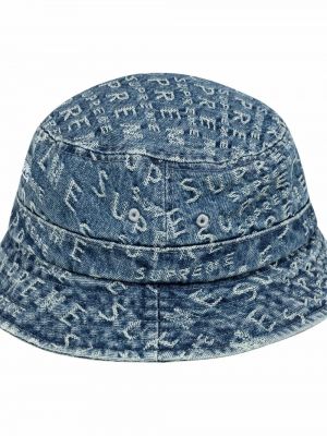 Sombrero de tejido jacquard Supreme azul