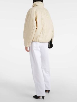 Bavlněná péřová bunda Isabel Marant bílá