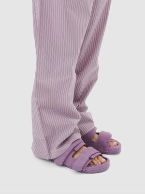 Sandały zamszowe Birkenstock Tekla fioletowe