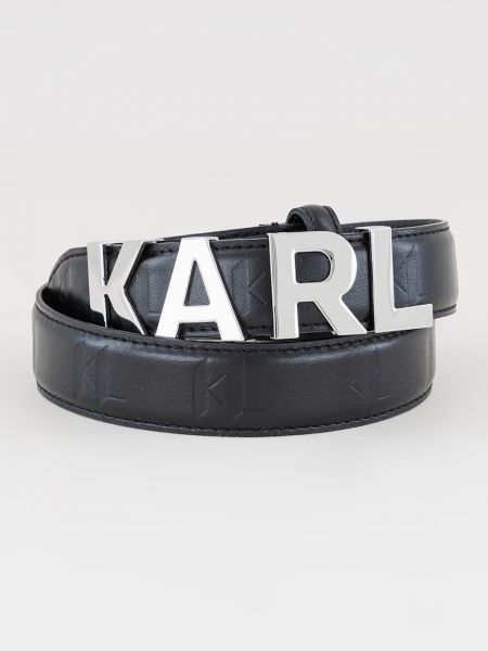 Кожаный ремень Karl Lagerfeld черный