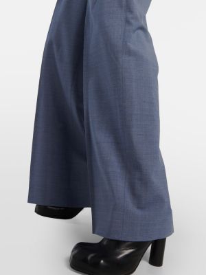 Μάλλινο παντελόνι με ίσιο πόδι Jw Anderson μπλε