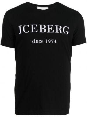 Brodert t-skjorte Iceberg svart