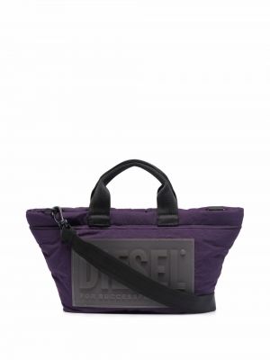 Bolso shopper acolchada Diesel violeta