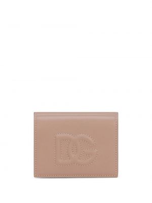 Kožená peňaženka Dolce & Gabbana hnedá