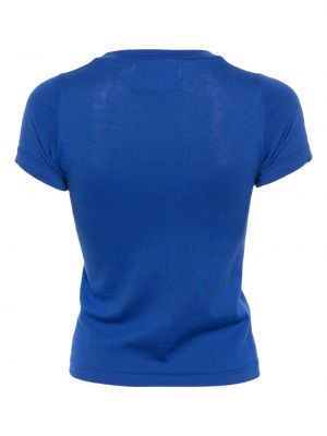 Strick kaschmir t-shirt Extreme Cashmere blau