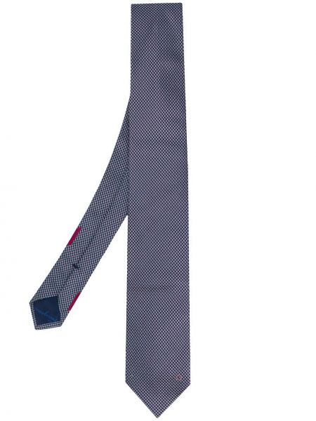 Corbata de seda de tejido jacquard Salvatore Ferragamo azul