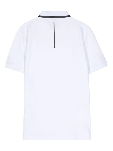 Raštuotas medvilninis polo marškinėliai Hackett balta
