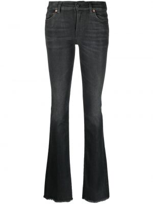 Zvonové džíny s nízkým pasem Haikure šedé
