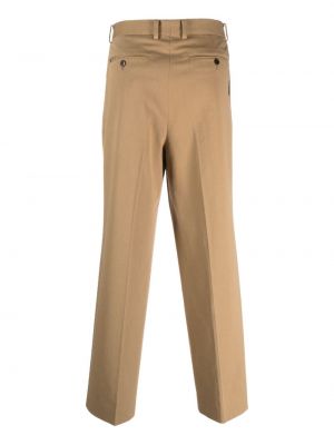 Pantalon droit en coton Auralee marron