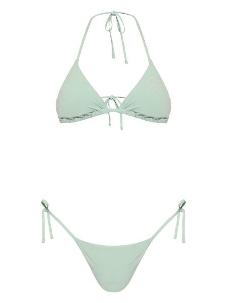 Bikini avec applique Emporio Armani vert