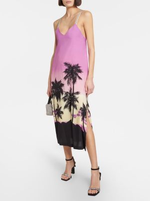 Μίντι φόρεμα με σχέδιο Palm Angels ροζ