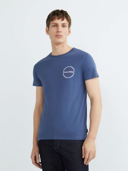 Camiseta con estampado manga corta Tommy Hilfiger azul