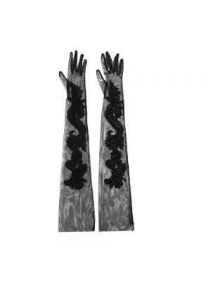 Rękawiczki Alberta Ferretti czarne