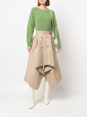 Vilnonis megztinis apvaliu kaklu Mackintosh žalia